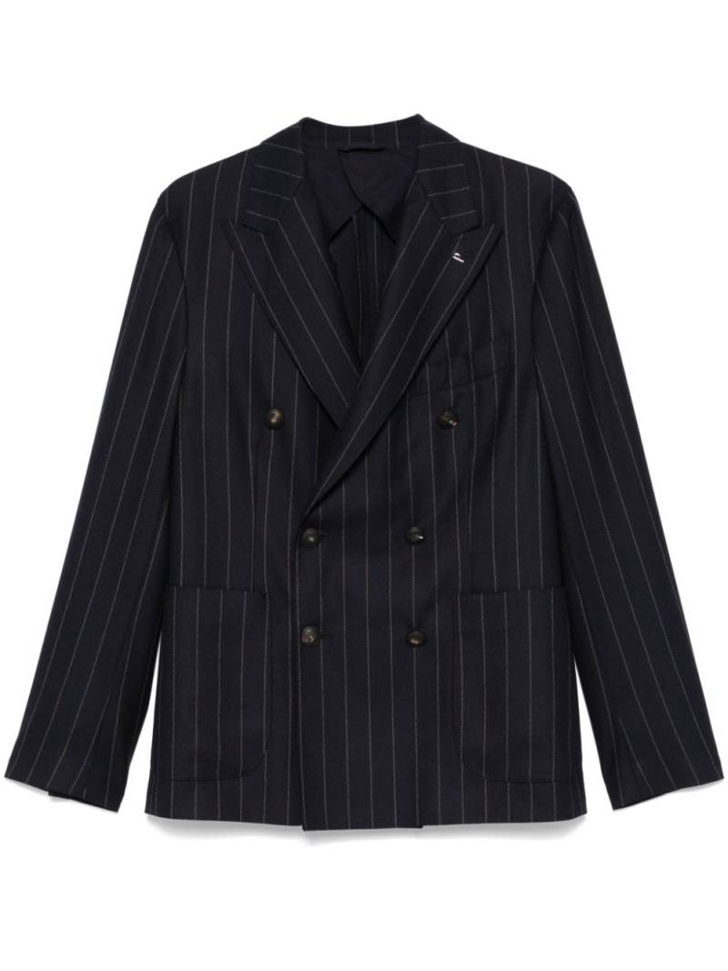 Peserico pinstripe wool blazer - Blue von Peserico