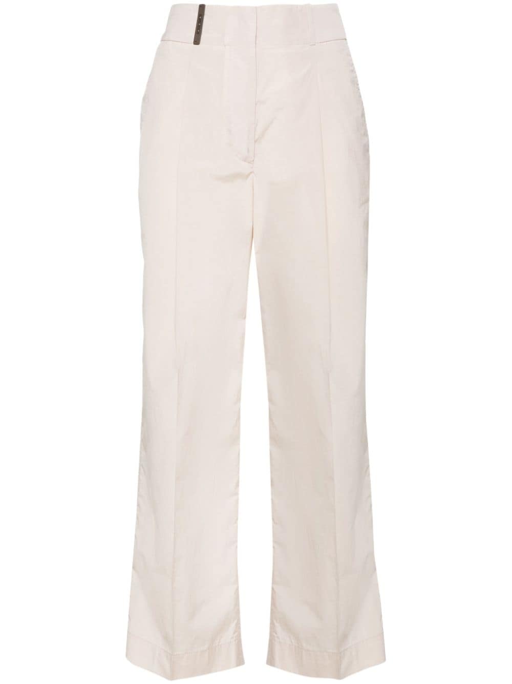 Peserico pleat-detail cropped trousers - Neutrals von Peserico