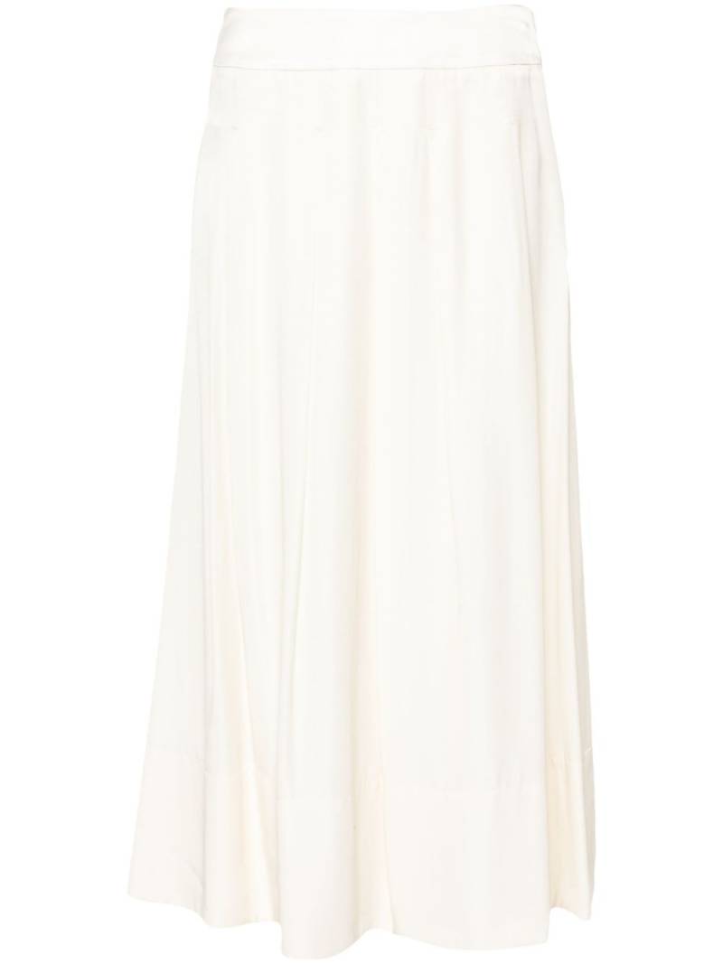 Peserico pleat-detail midi skirt - Neutrals von Peserico