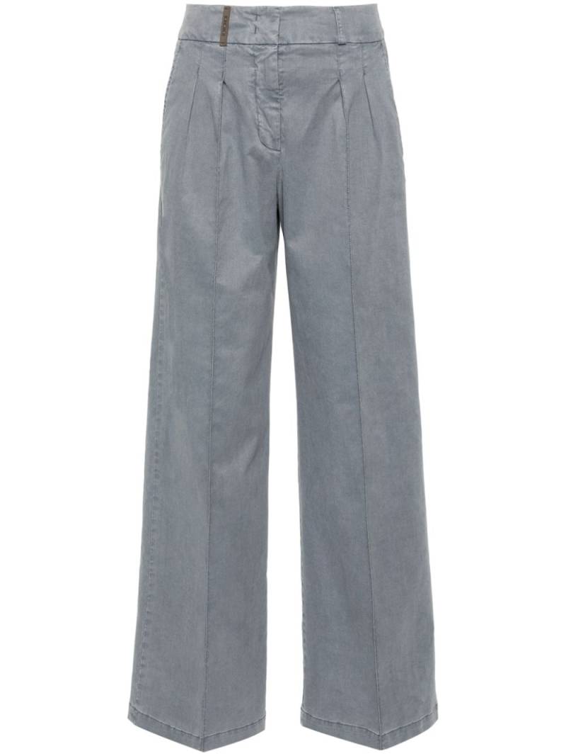 Peserico pleated palazzo trousers - Blue von Peserico