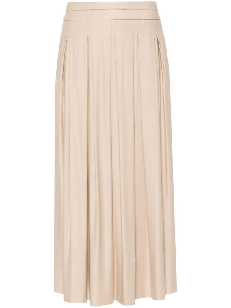 Peserico pleated twill maxi skirt - Neutrals von Peserico