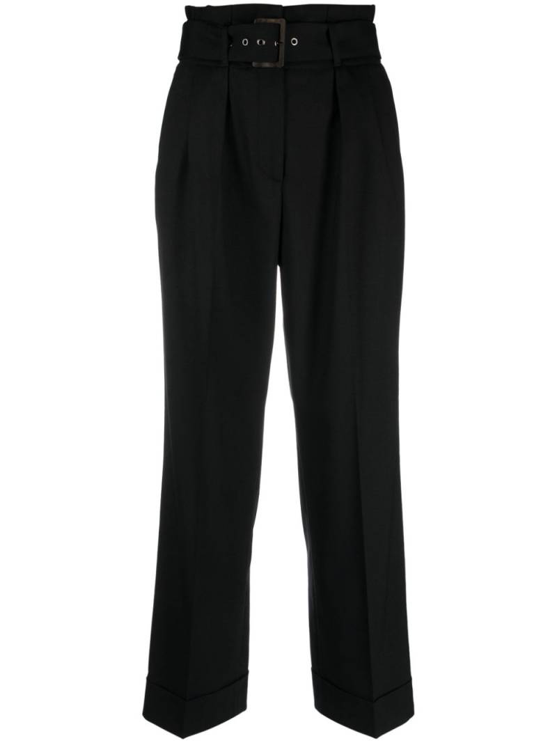 Peserico pressed-crease belted-waist tailored trousers - Black von Peserico