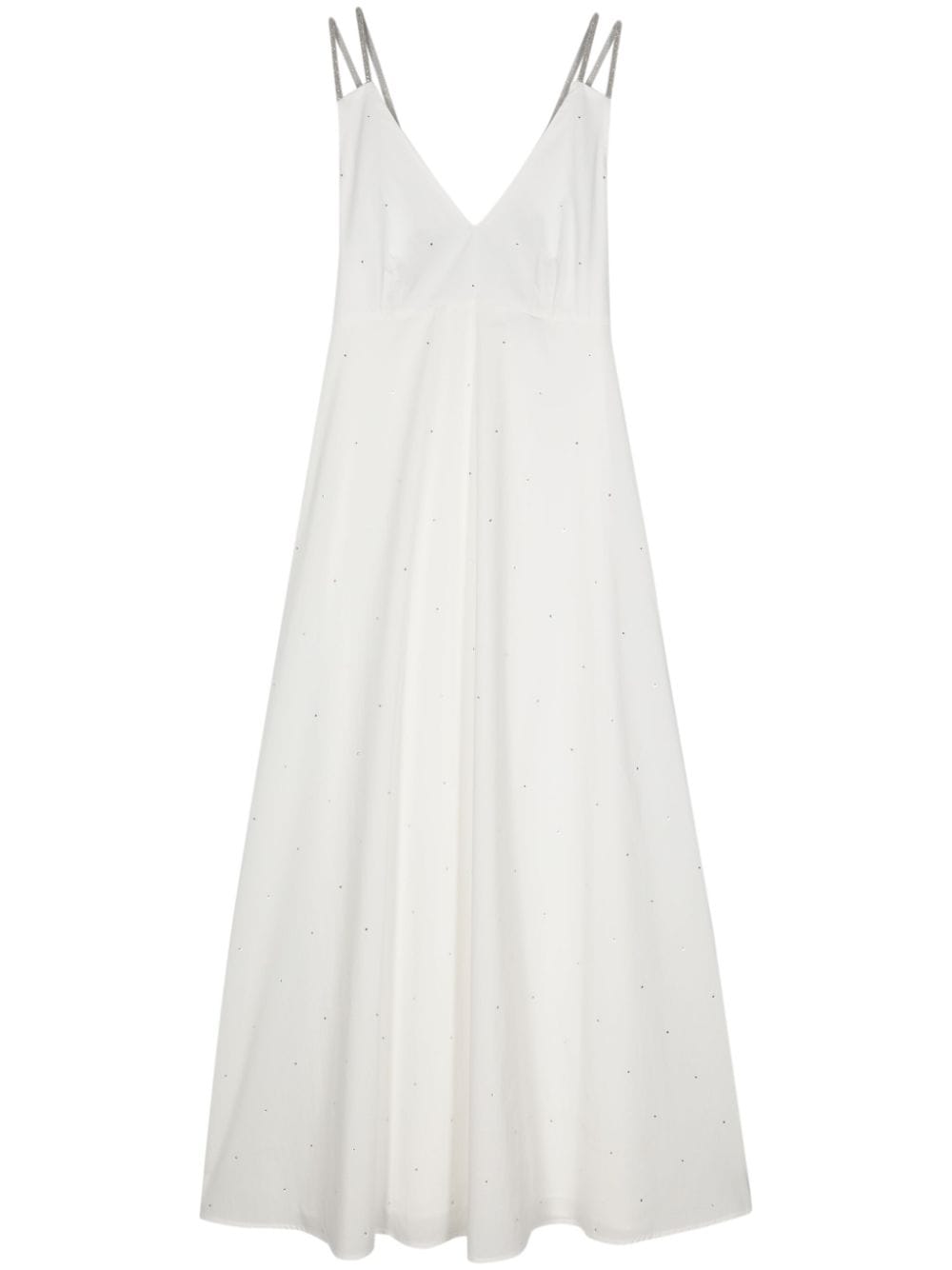 Peserico rhinestone-embellished maxi dress - White von Peserico