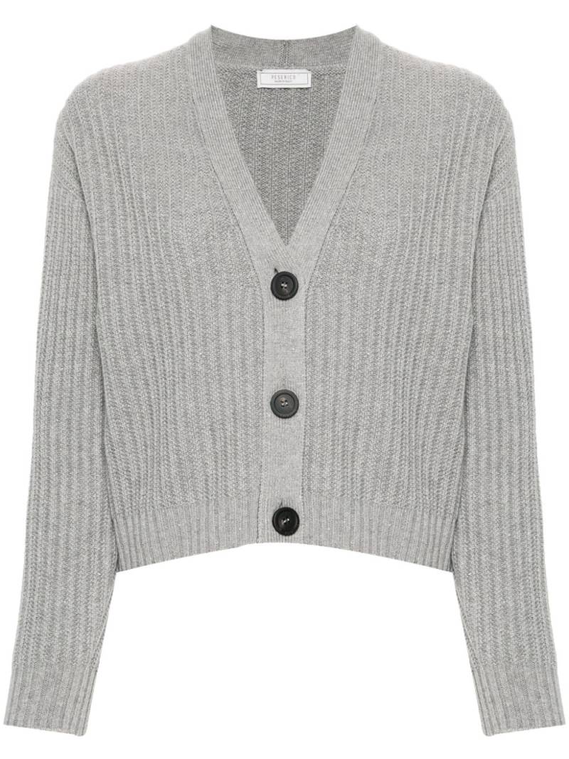 Peserico ribbed cardigan - Grey von Peserico