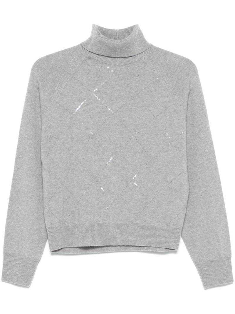 Peserico sequin-embellished sweater - Grey von Peserico