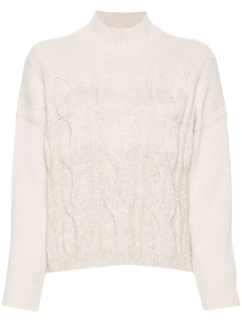 Peserico sequin-embellished sweater - Neutrals von Peserico