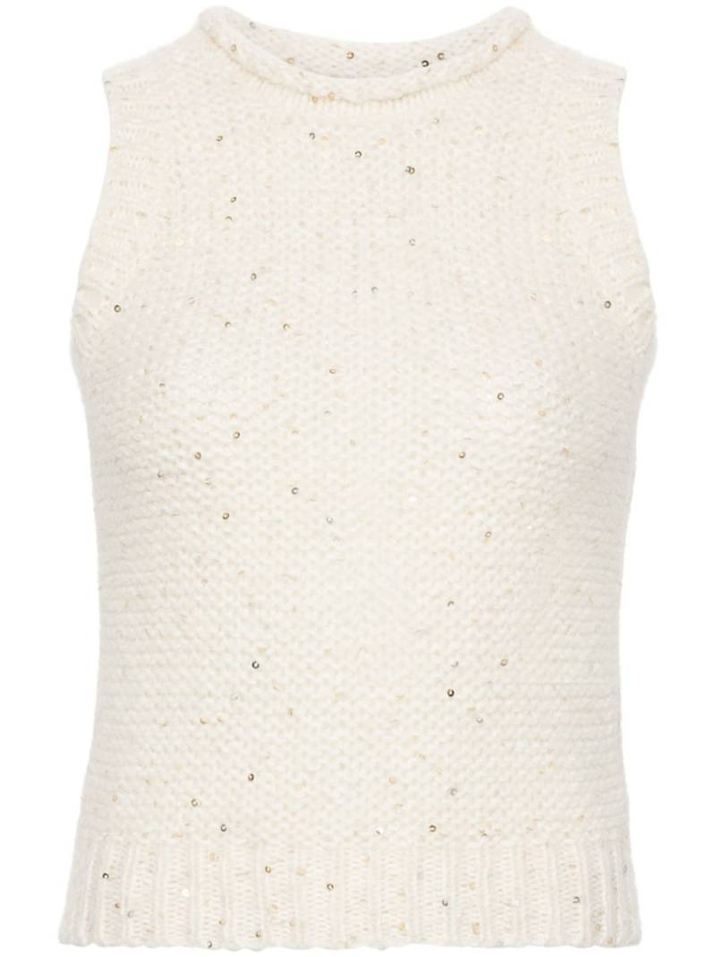 Peserico sequin-embellished top - White von Peserico