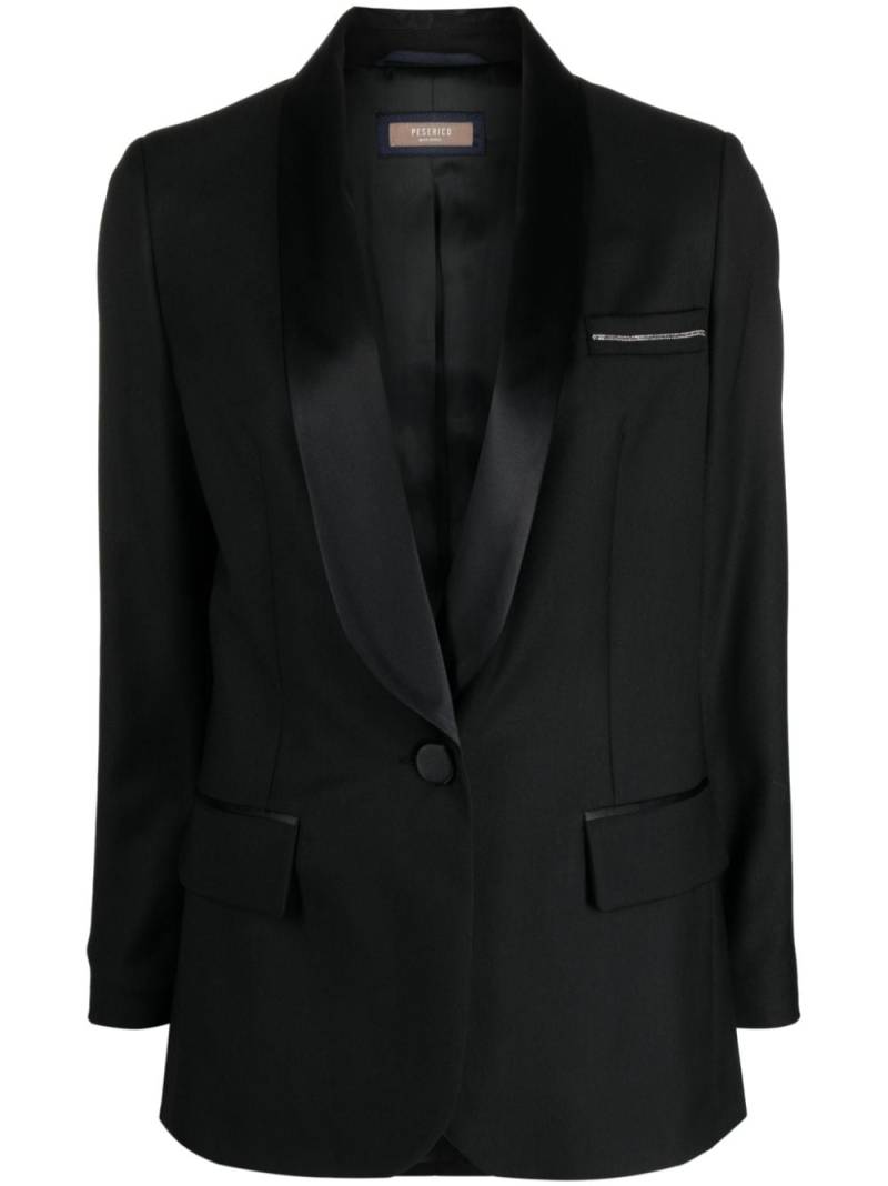 Peserico shawl-lapels single-breasted blazer - Black von Peserico