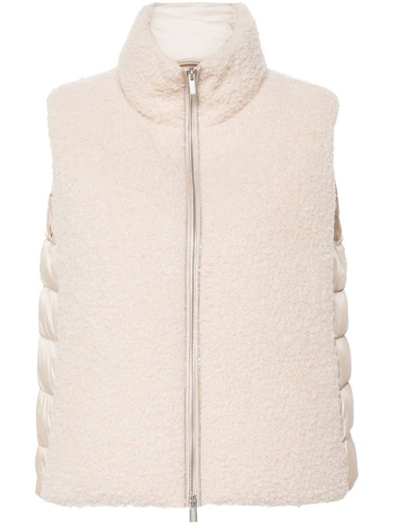 Peserico shearling-trim padded gilet - Neutrals von Peserico