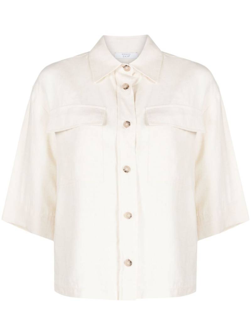 Peserico short-sleeved linen shirt - Neutrals von Peserico