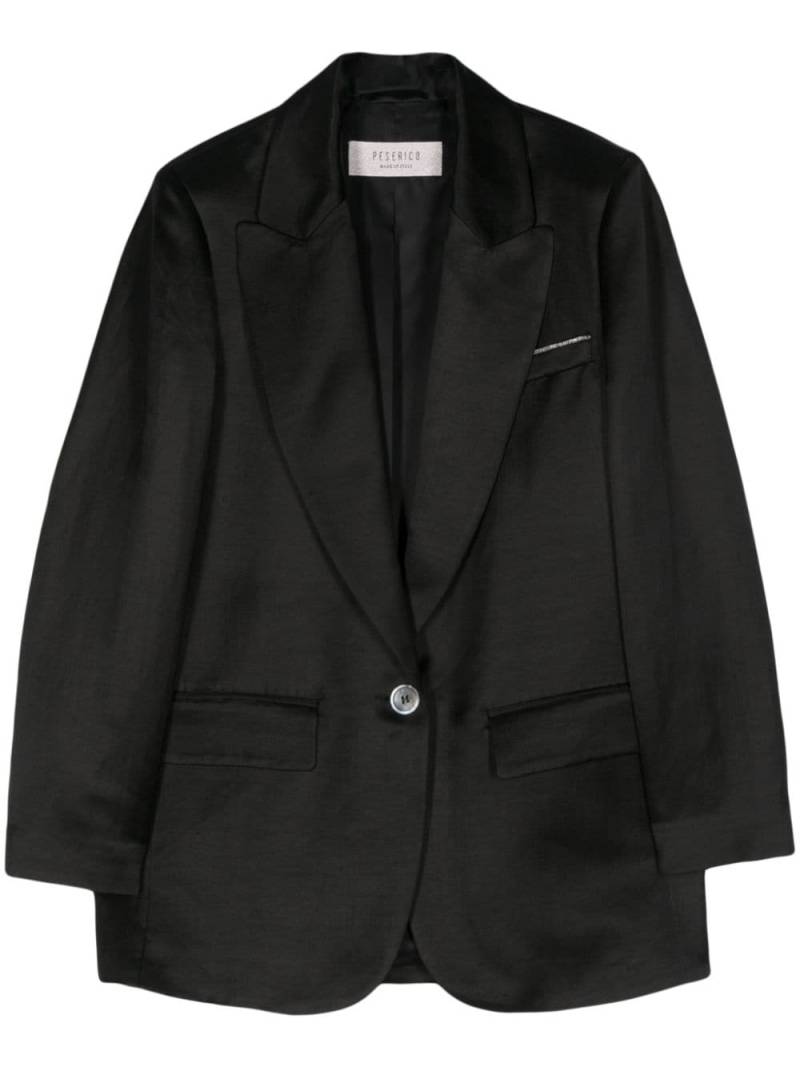 Peserico single-breasted twill blazer - Black von Peserico