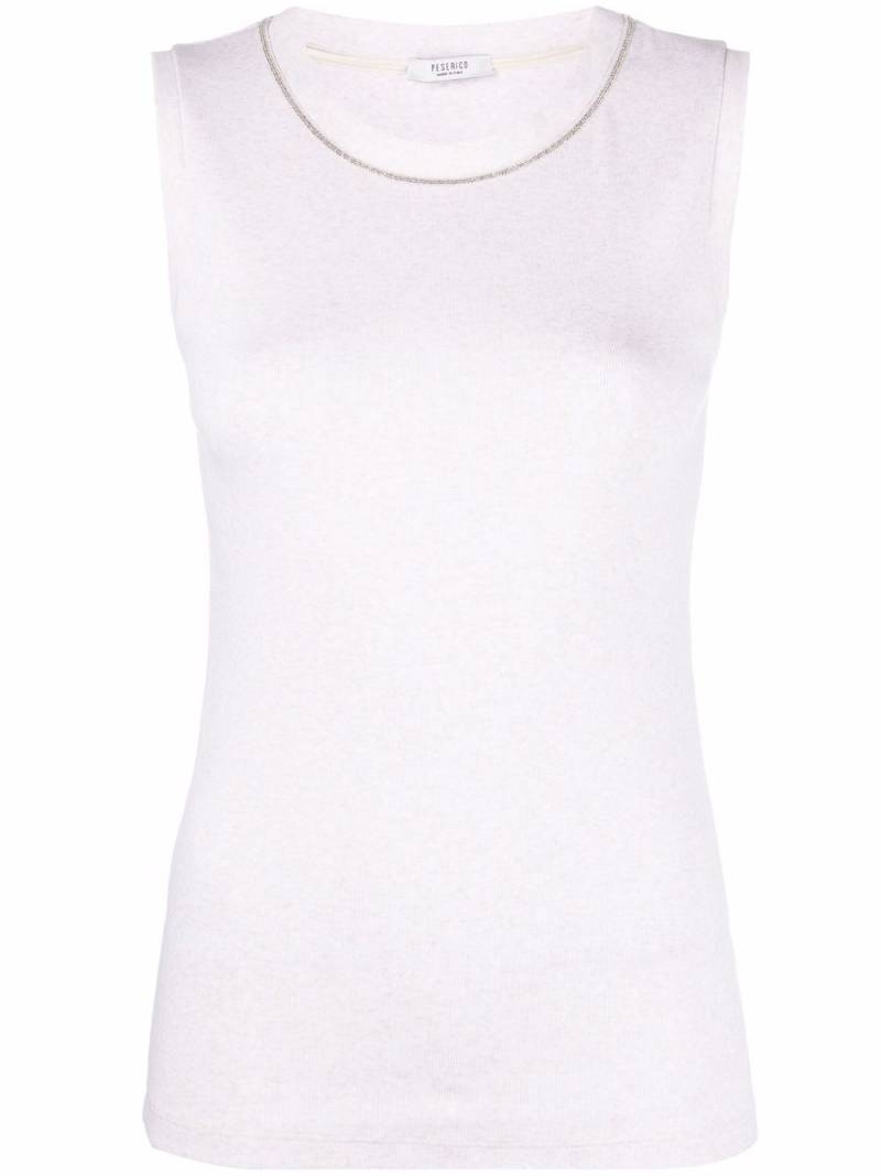 Peserico sleeveless cotton T-shirt - Neutrals von Peserico