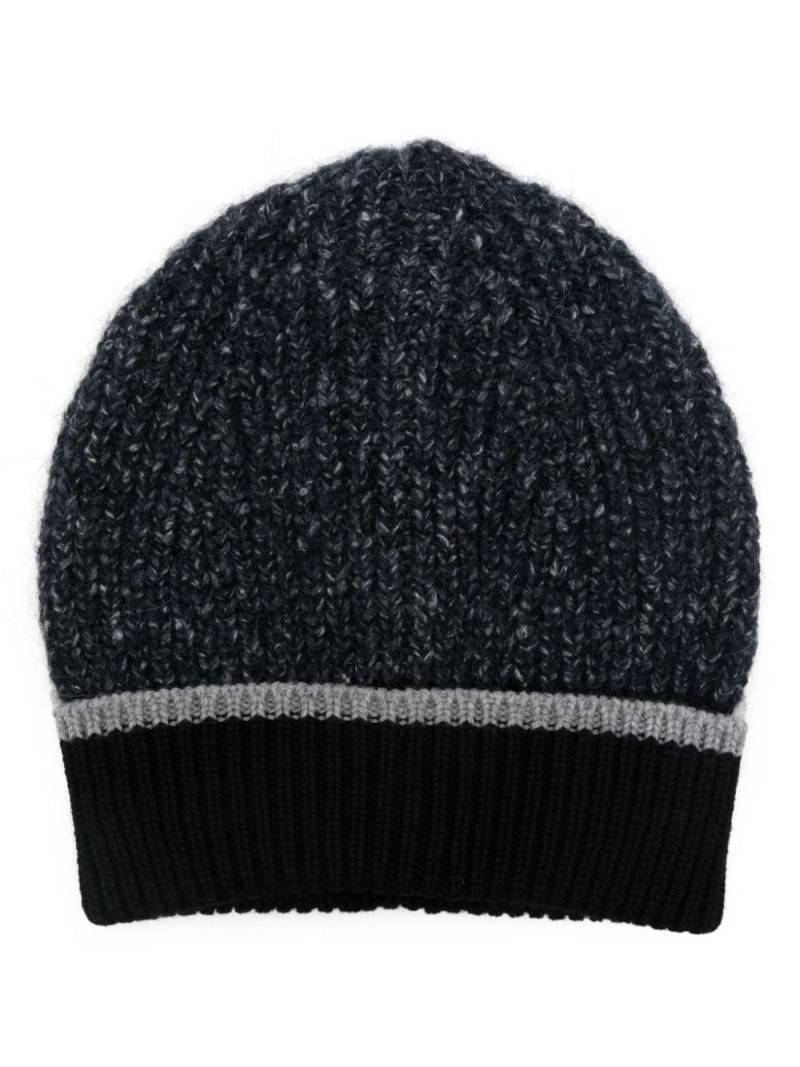 Peserico speckle-knit beanie - Blue von Peserico