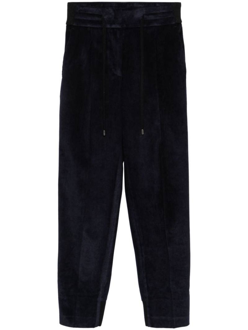 Peserico tapered needlecord trousers - Blue von Peserico