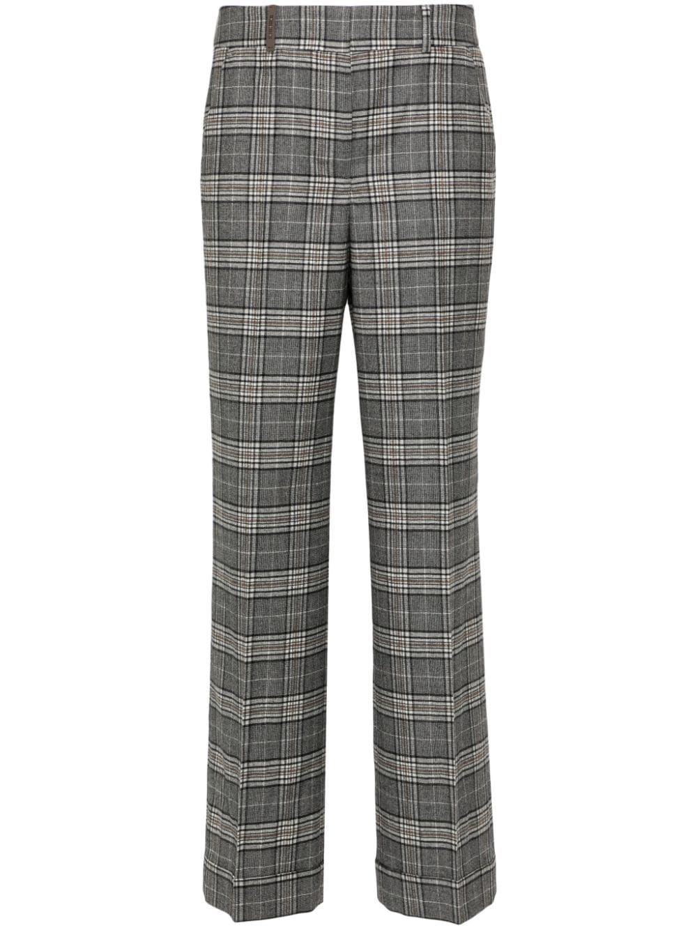 Peserico tartan-check trousers - Grey von Peserico