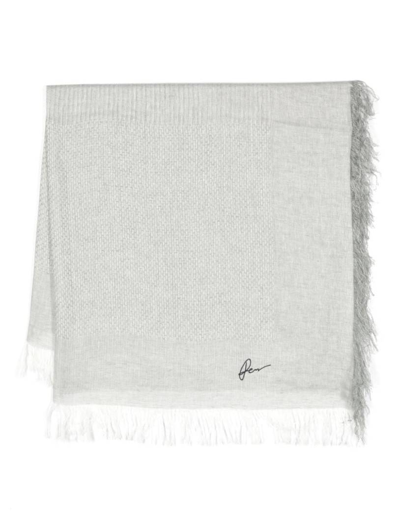 Peserico textured-finish frayed scarf - Grey von Peserico