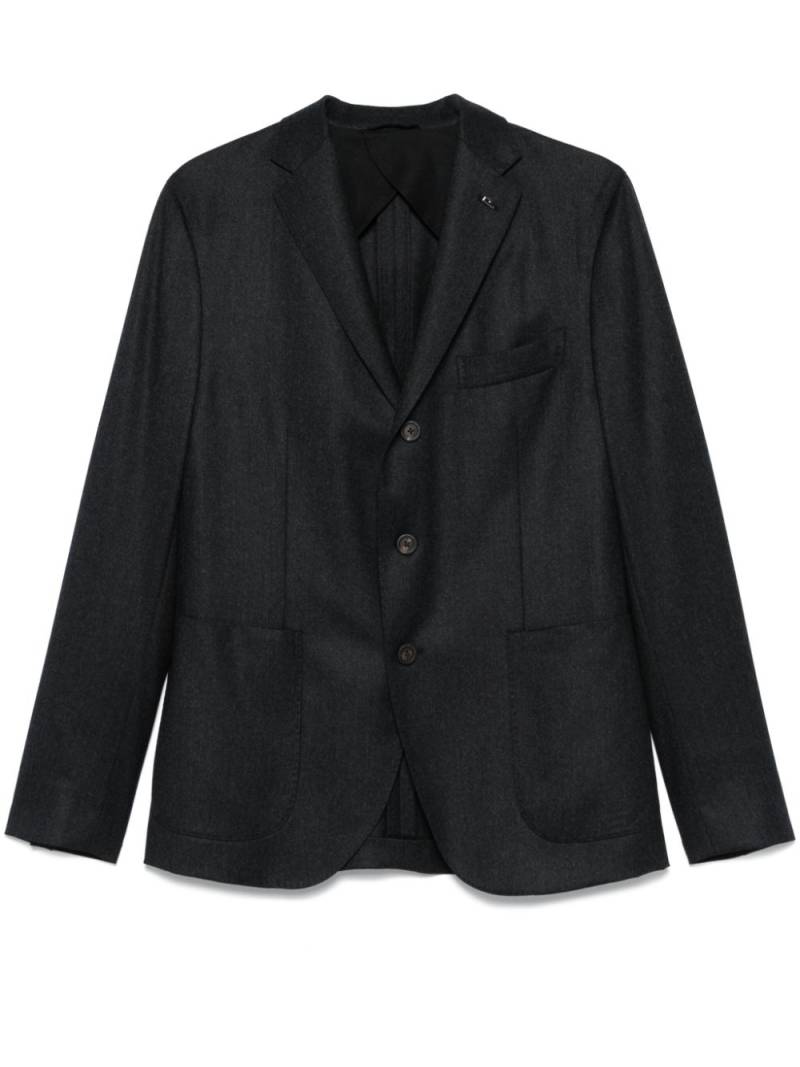 Peserico virgin wool flannel blazer - Grey von Peserico