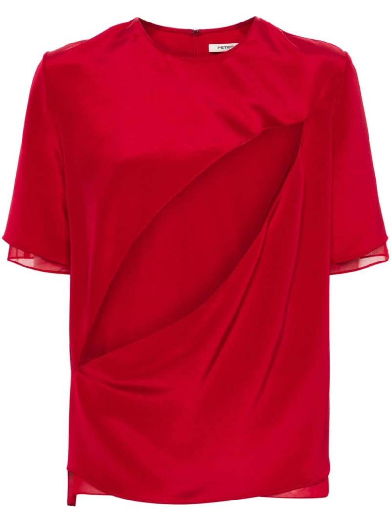 Peter Do Slash cut-out silk blouse - Red von Peter Do