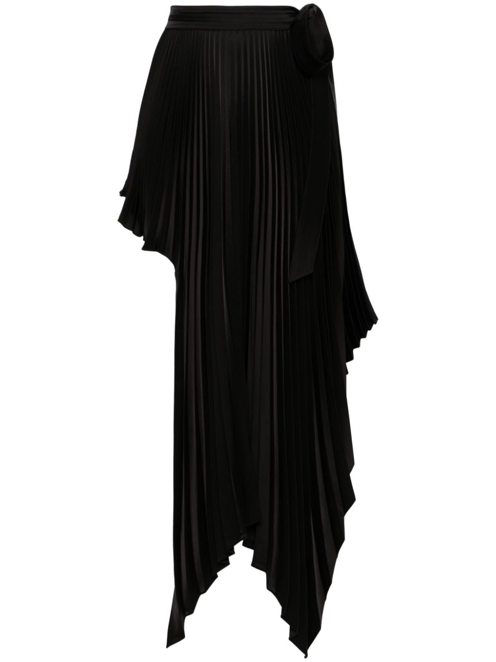 Peter Do Sliced pleated wrap skirt - Black von Peter Do