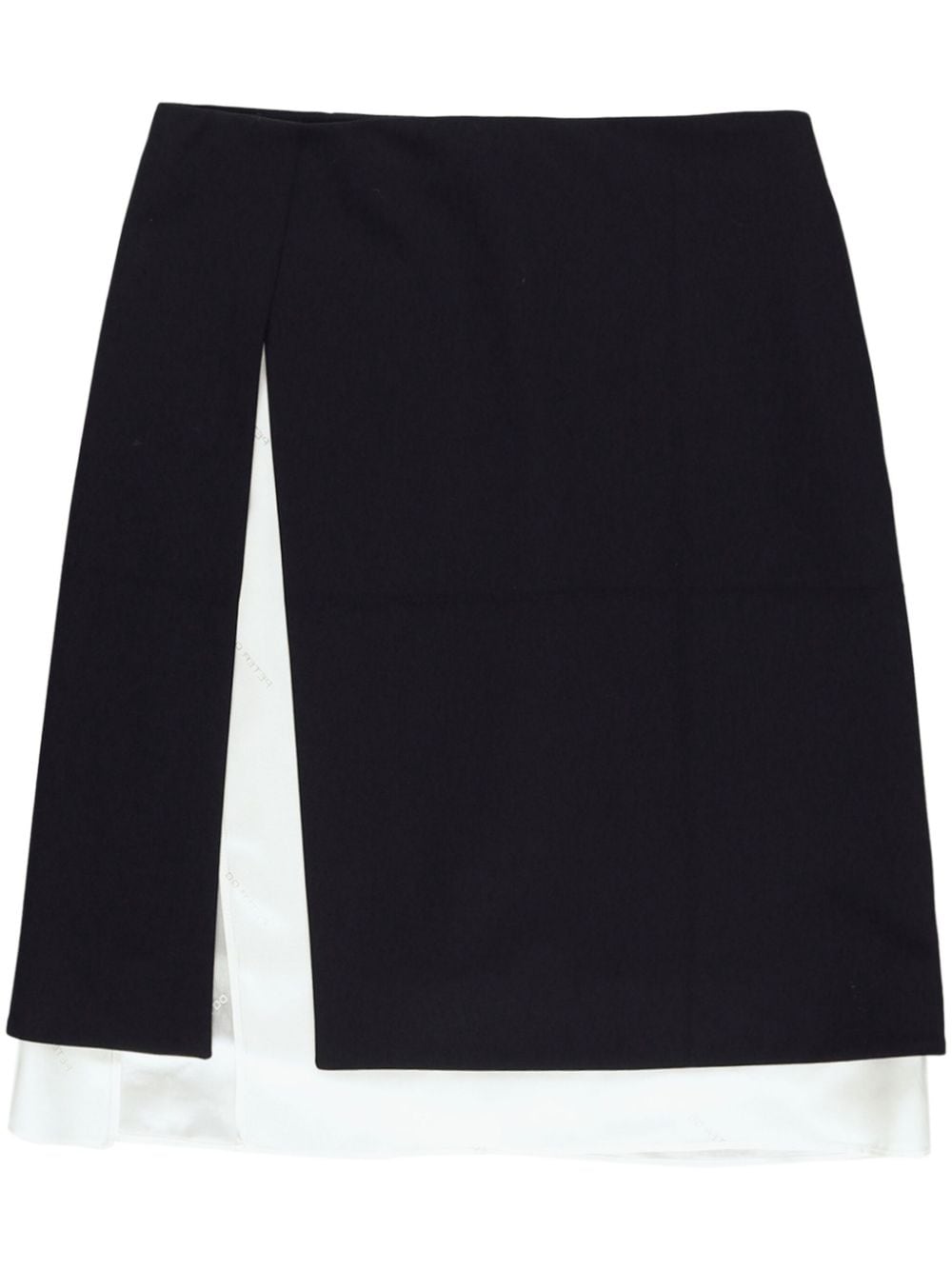 Peter Do contrasting-border zip-up skirt - Black von Peter Do