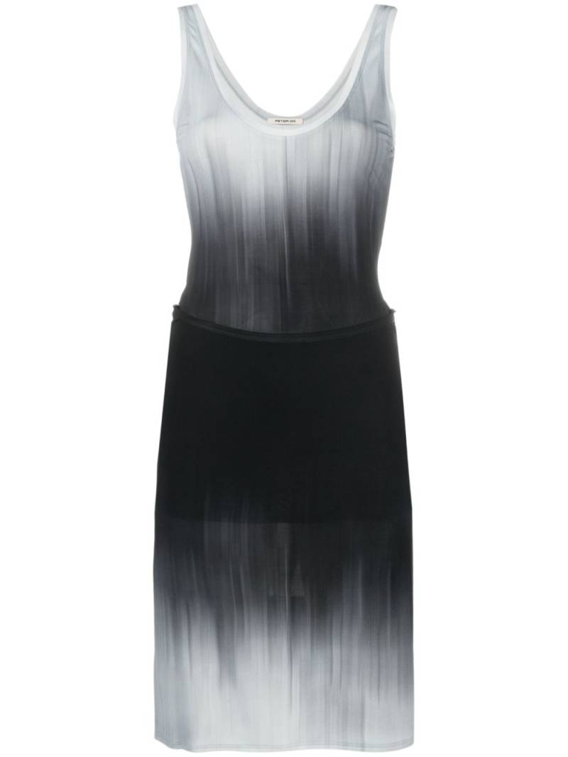 Peter Do faded-effect detachable-panel dress - Grey von Peter Do