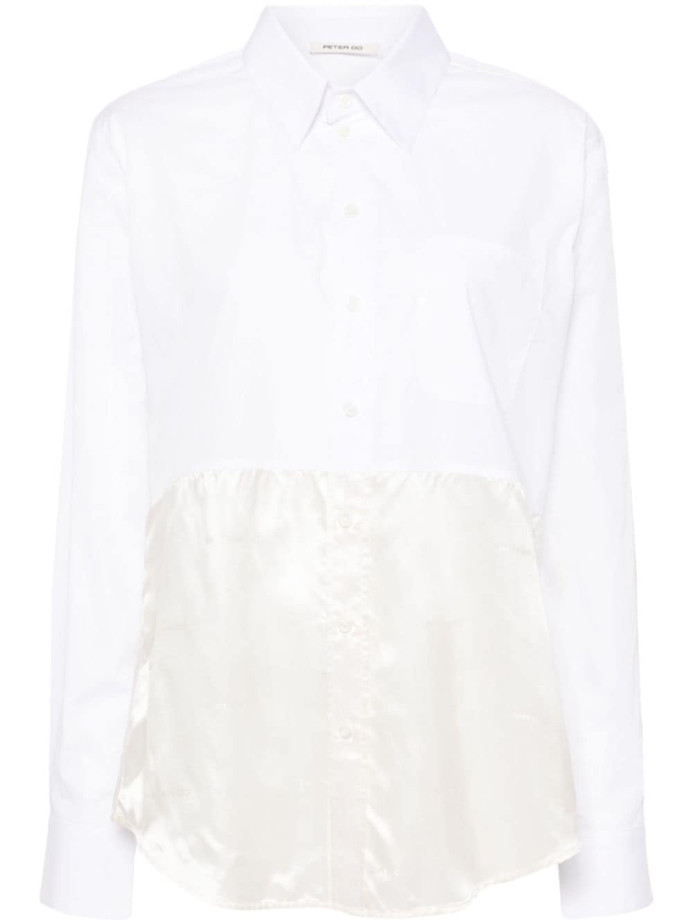 Peter Do logo-print panelled shirt - White von Peter Do