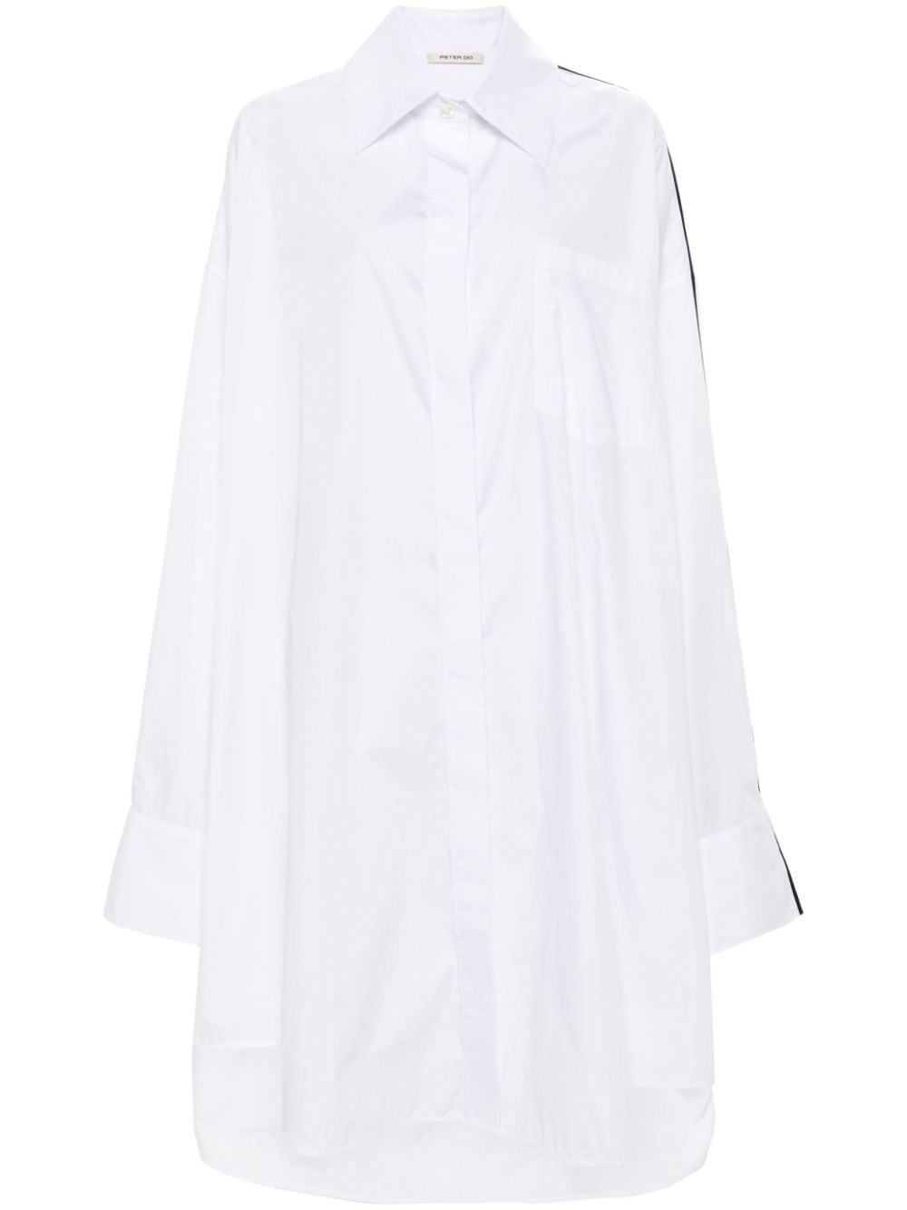 Peter Do oversized-collar cotton overshirt - White von Peter Do