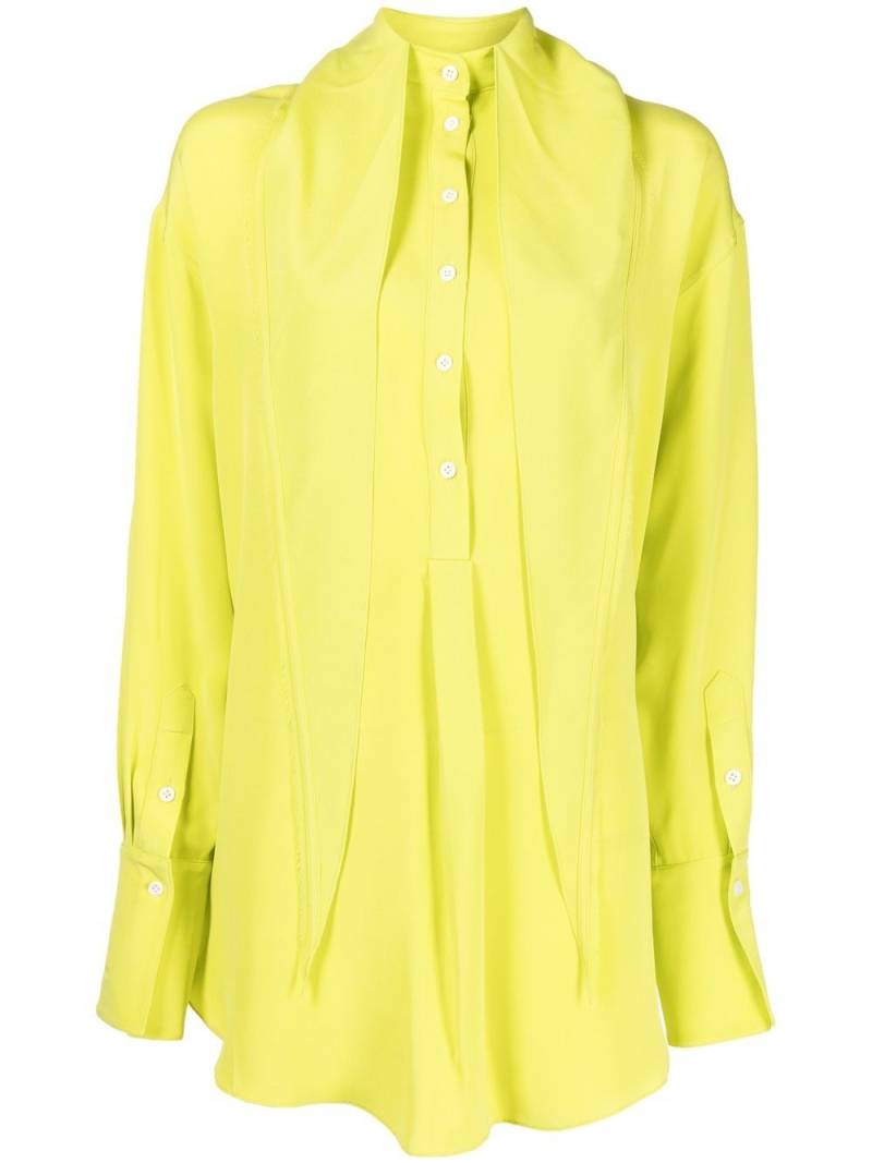 Peter Do scarf-detail neckline shirt - Yellow von Peter Do