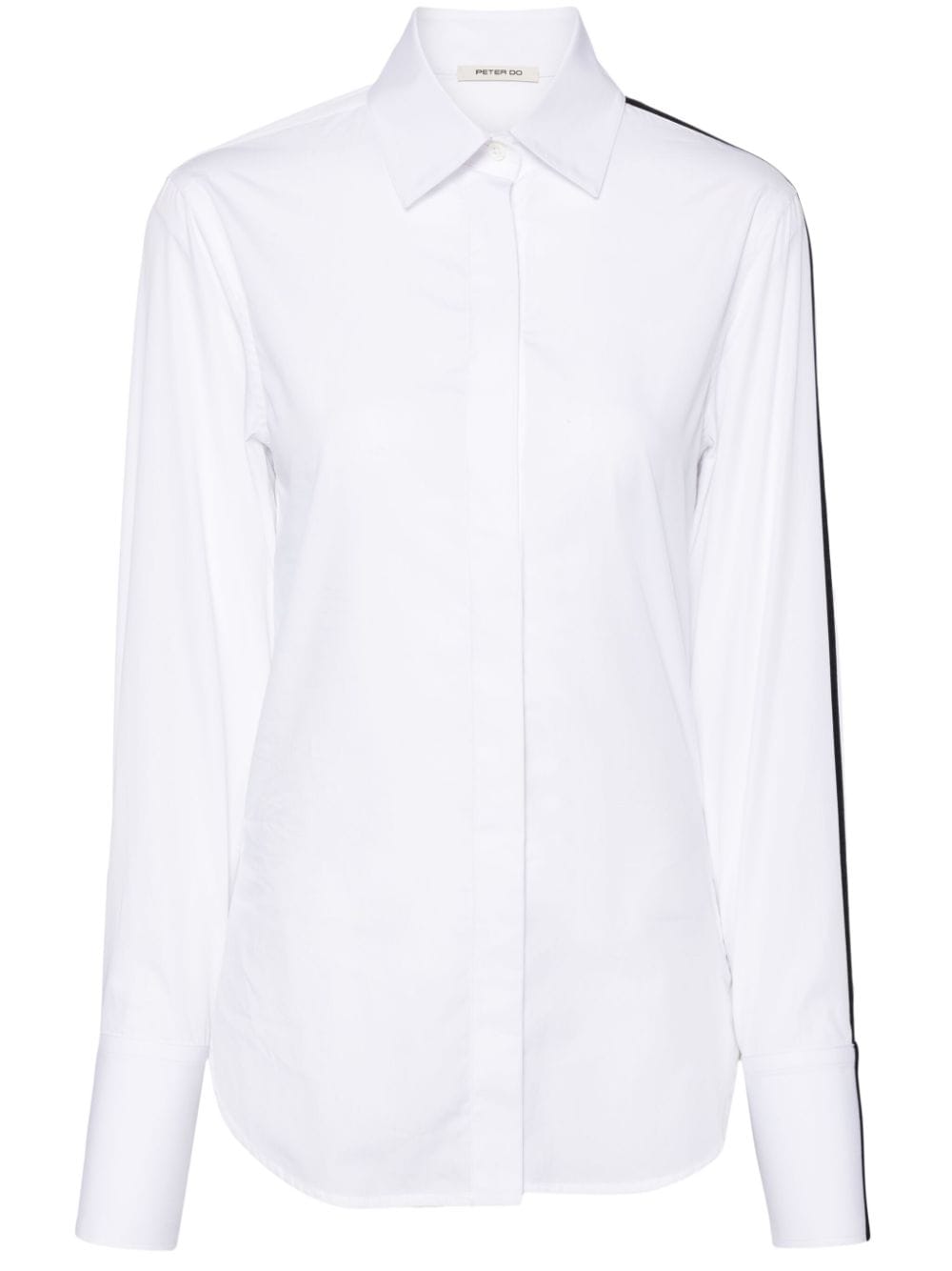 Peter Do side-stripe cotton shirt - White von Peter Do