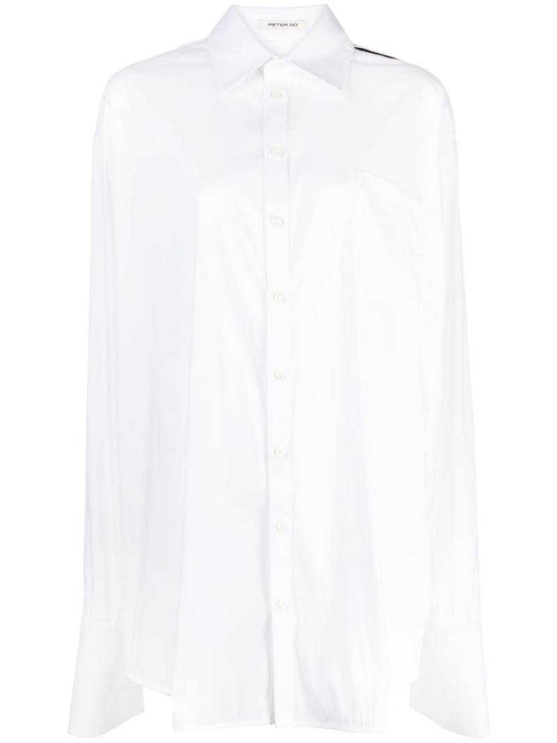 Peter Do stripe-detail long-sleeve shirt - White von Peter Do