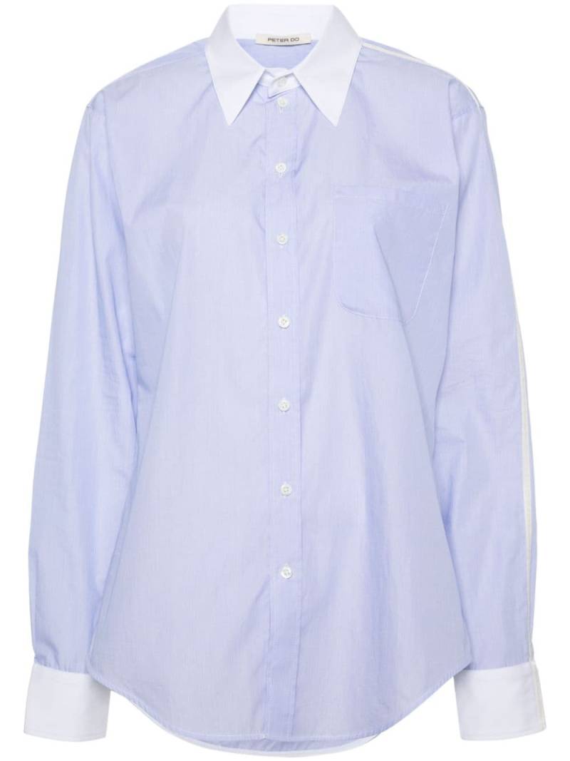 Peter Do striped cotton shirt - Blue von Peter Do