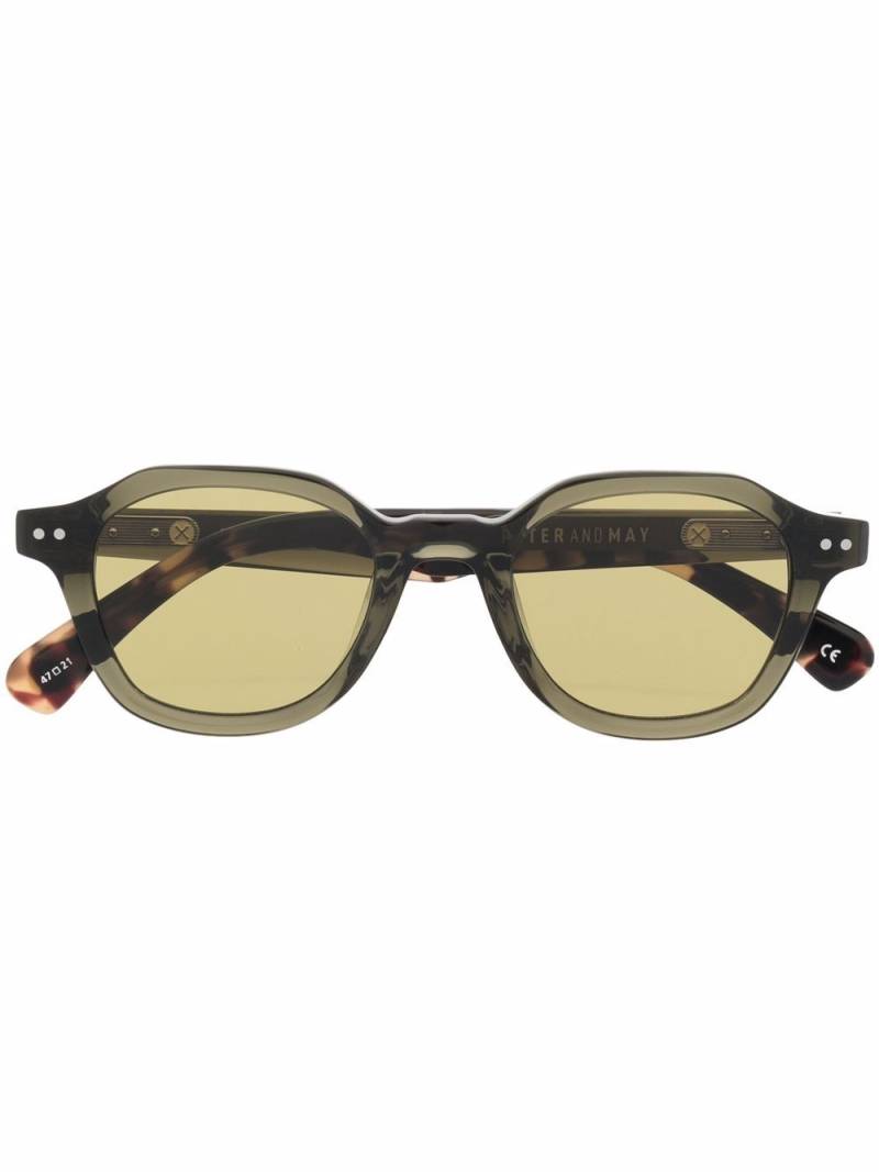 Peter & May Walk geometric-frame sunglasses - Green von Peter & May Walk