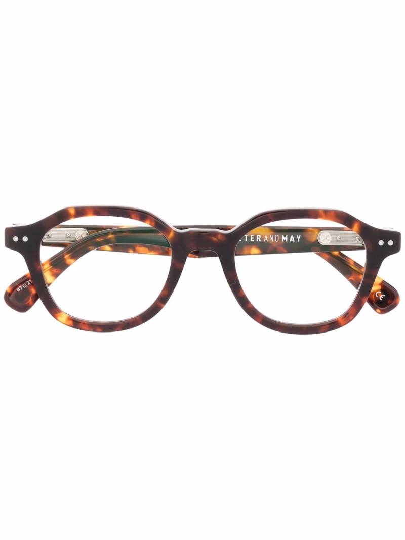 Peter & May Walk tortoiseshell round-frame glasses - Brown von Peter & May Walk