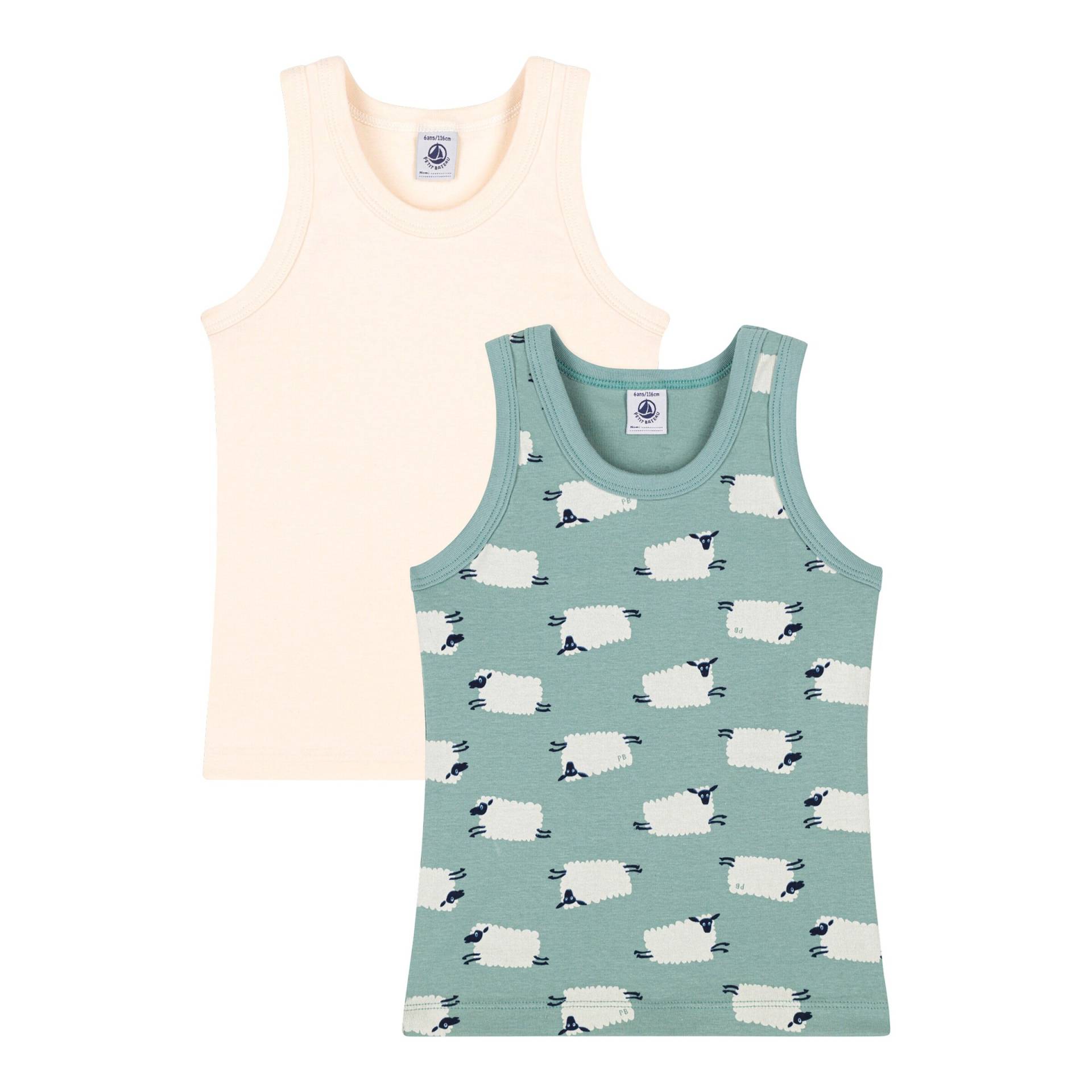 2er-Pack Unterhemden Schafe 2er-Pack Unterhemden Schafe von Petit Bateau