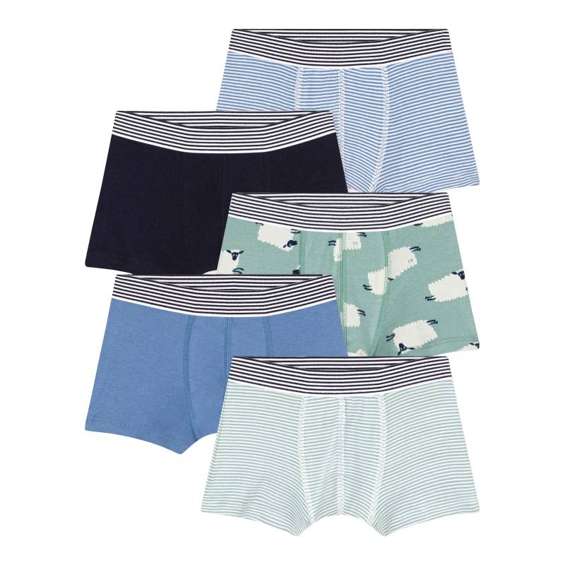 5er-Pack Boxershorts Schafe Ringel von Petit Bateau