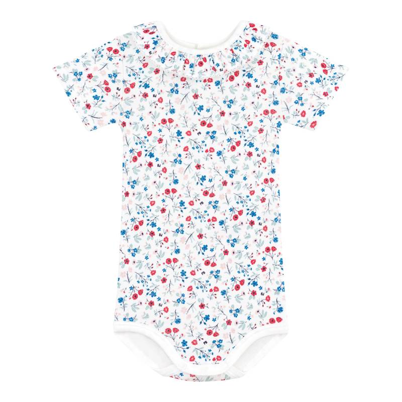 Body kurzarm Rüschekragen Blumen von Petit Bateau