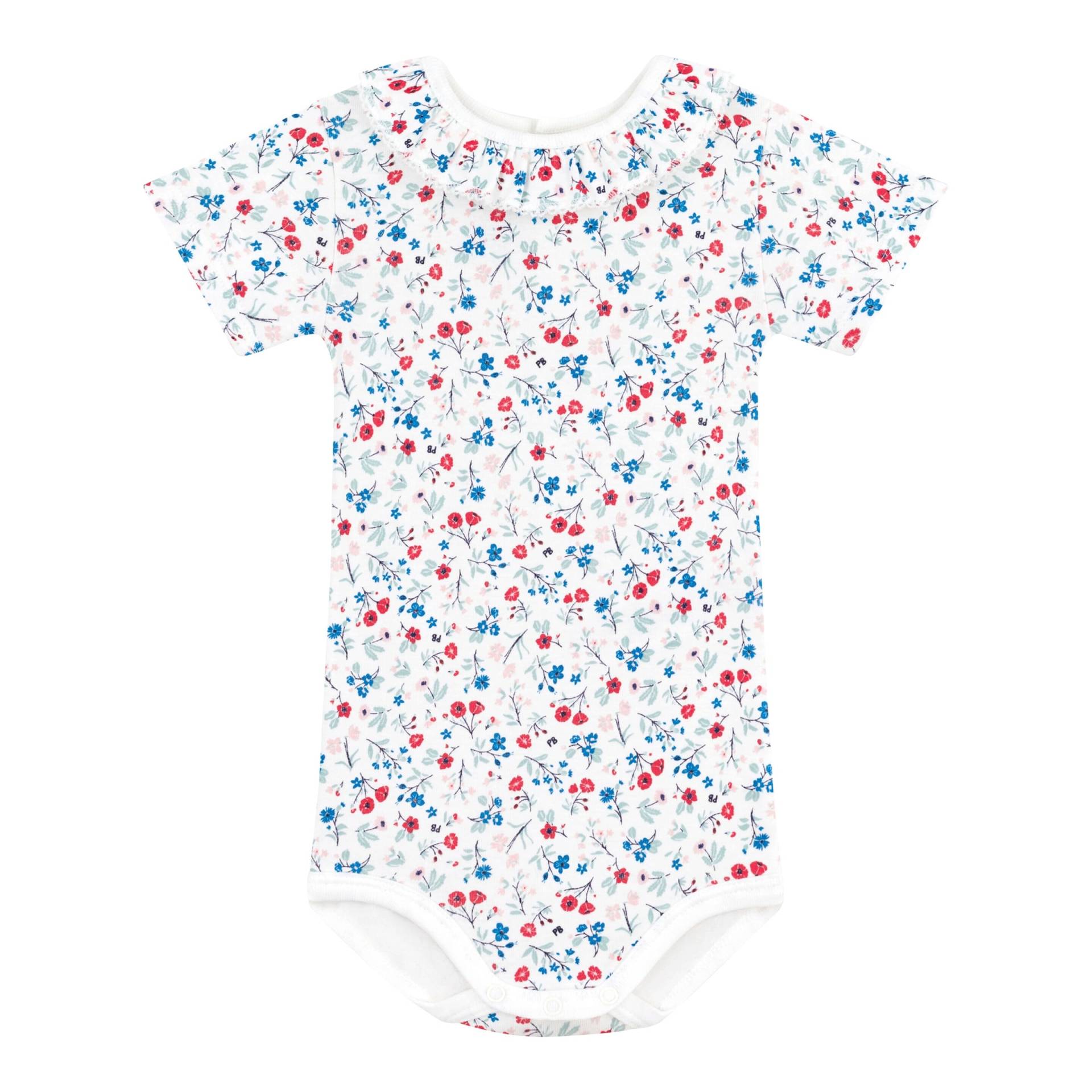 Body kurzarm Rüschekragen Blumen Body kurzarm Rüschekragen Blumen von Petit Bateau