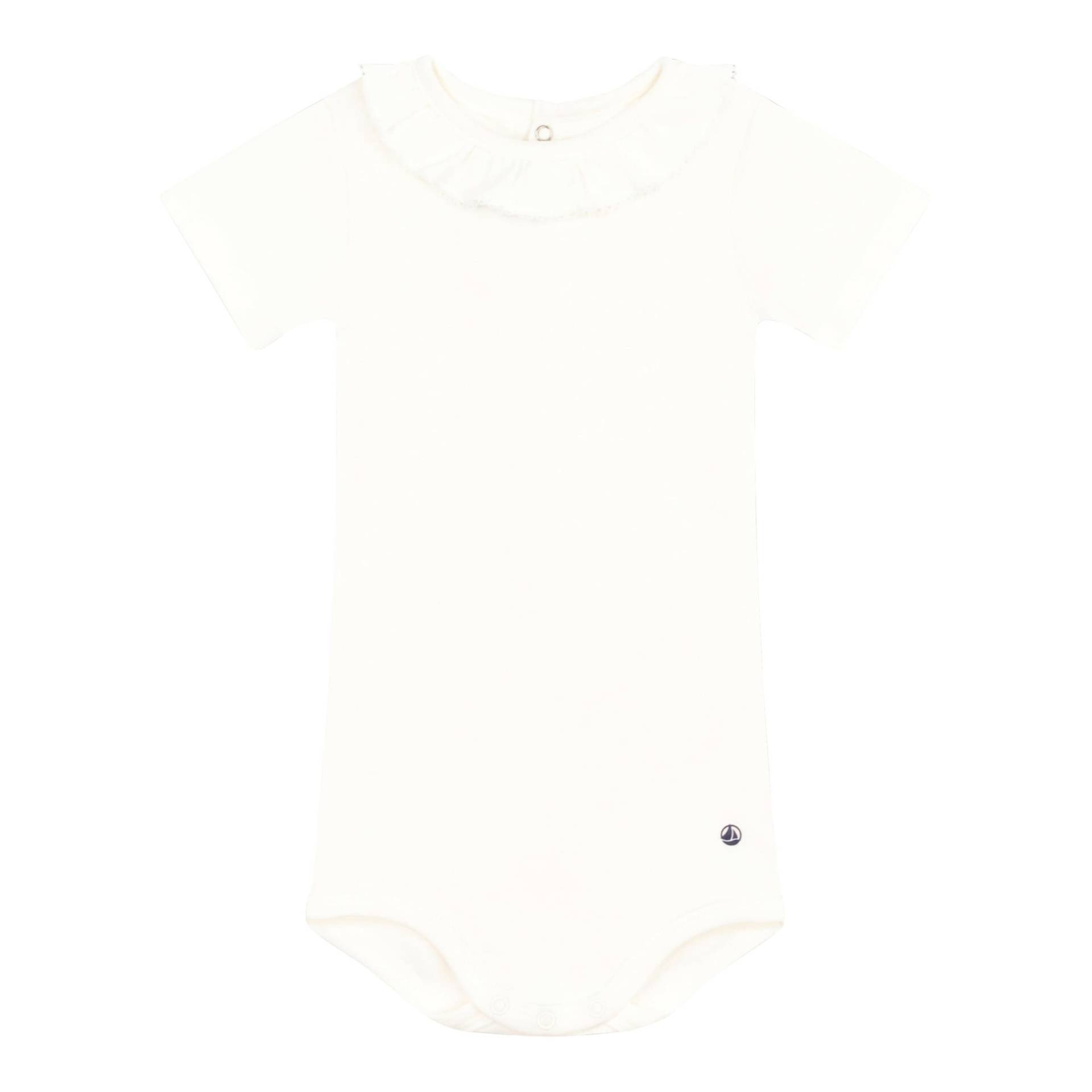 Body kurzarm Rüschenkragen von Petit Bateau