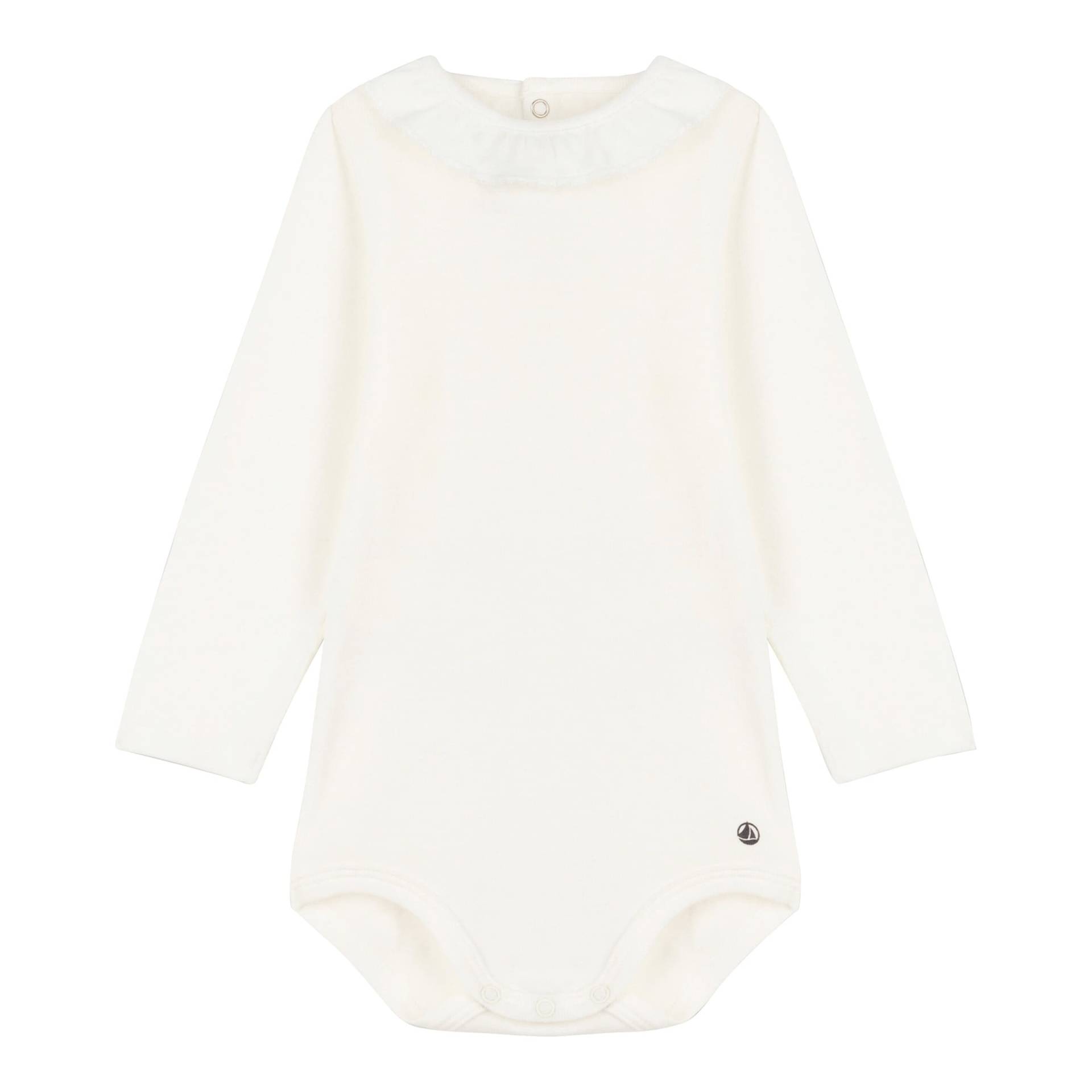 Body langarm Rüschenkragen von Petit Bateau