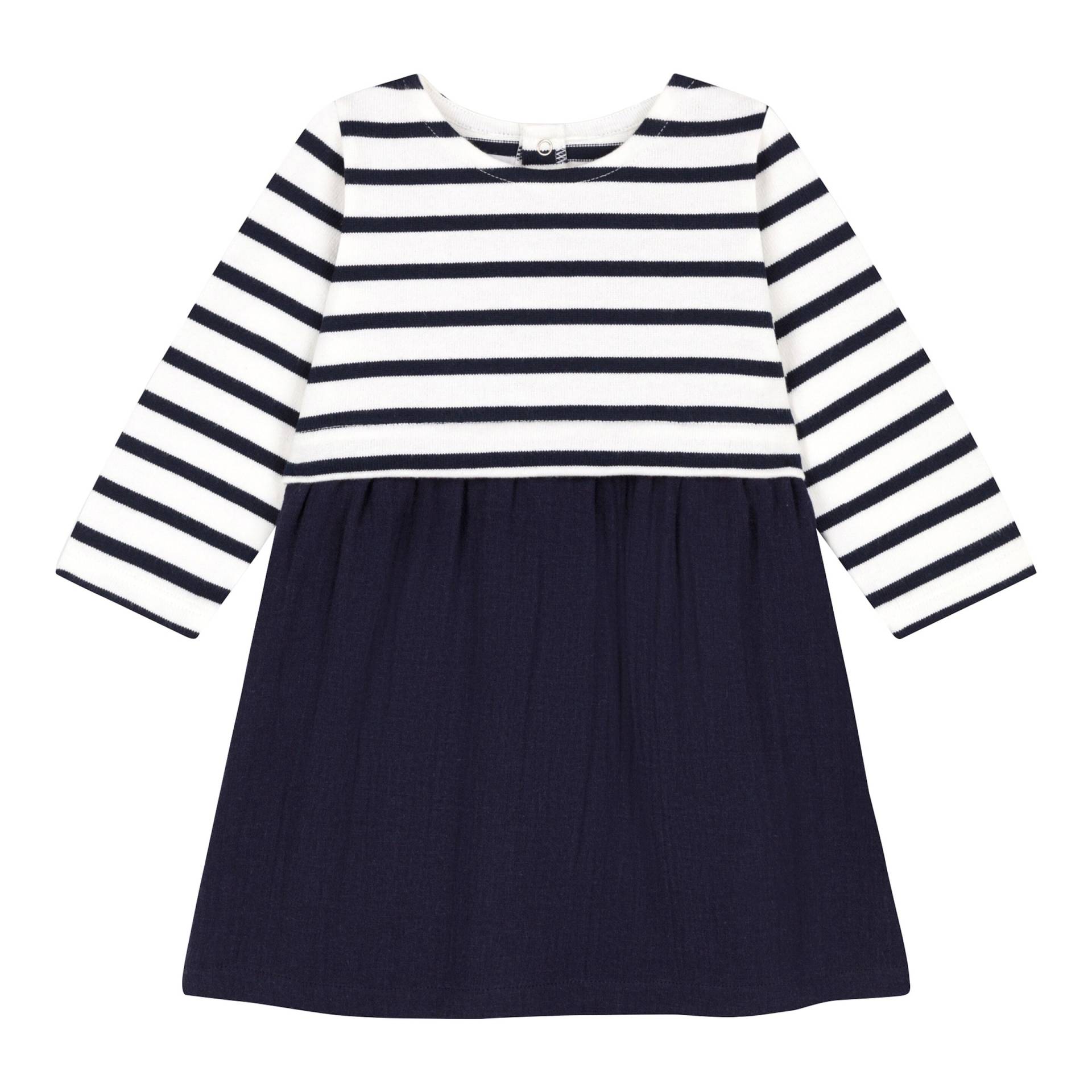 Kleid langarm Ringel von Petit Bateau