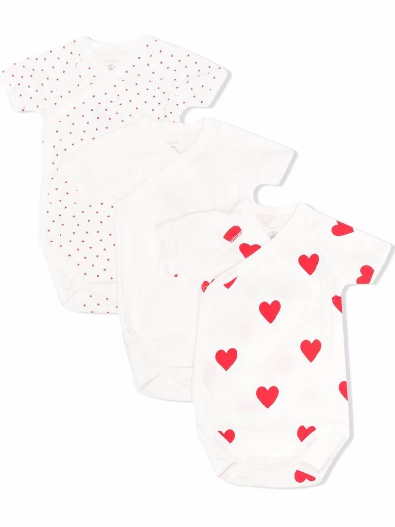 Petit Bateau all-over heart-print body - White von Petit Bateau