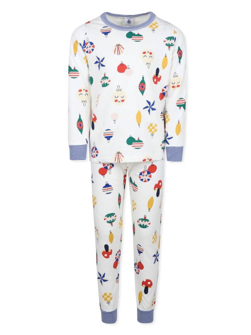 Petit Bateau bauble-print pajamas - White von Petit Bateau