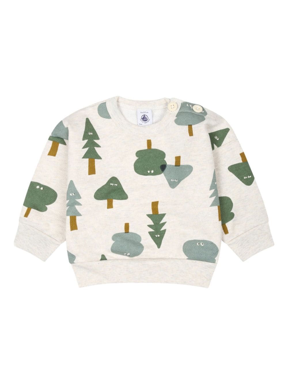 Petit Bateau graphic-print organic-cotton sweatshirt - Neutrals von Petit Bateau