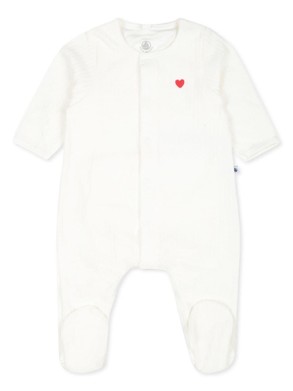 Petit Bateau heart-motif bodies - White von Petit Bateau