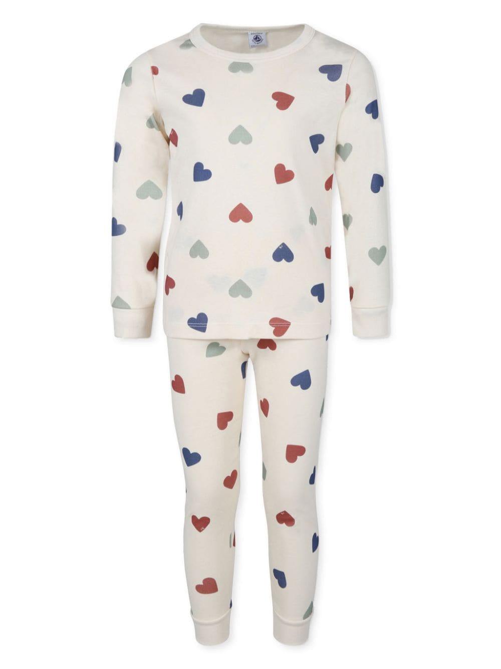 Petit Bateau heart-motif pajama set - Neutrals von Petit Bateau