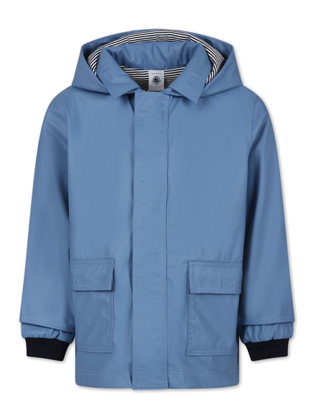 Petit Bateau hooded water-resistant raincoat - Blue von Petit Bateau