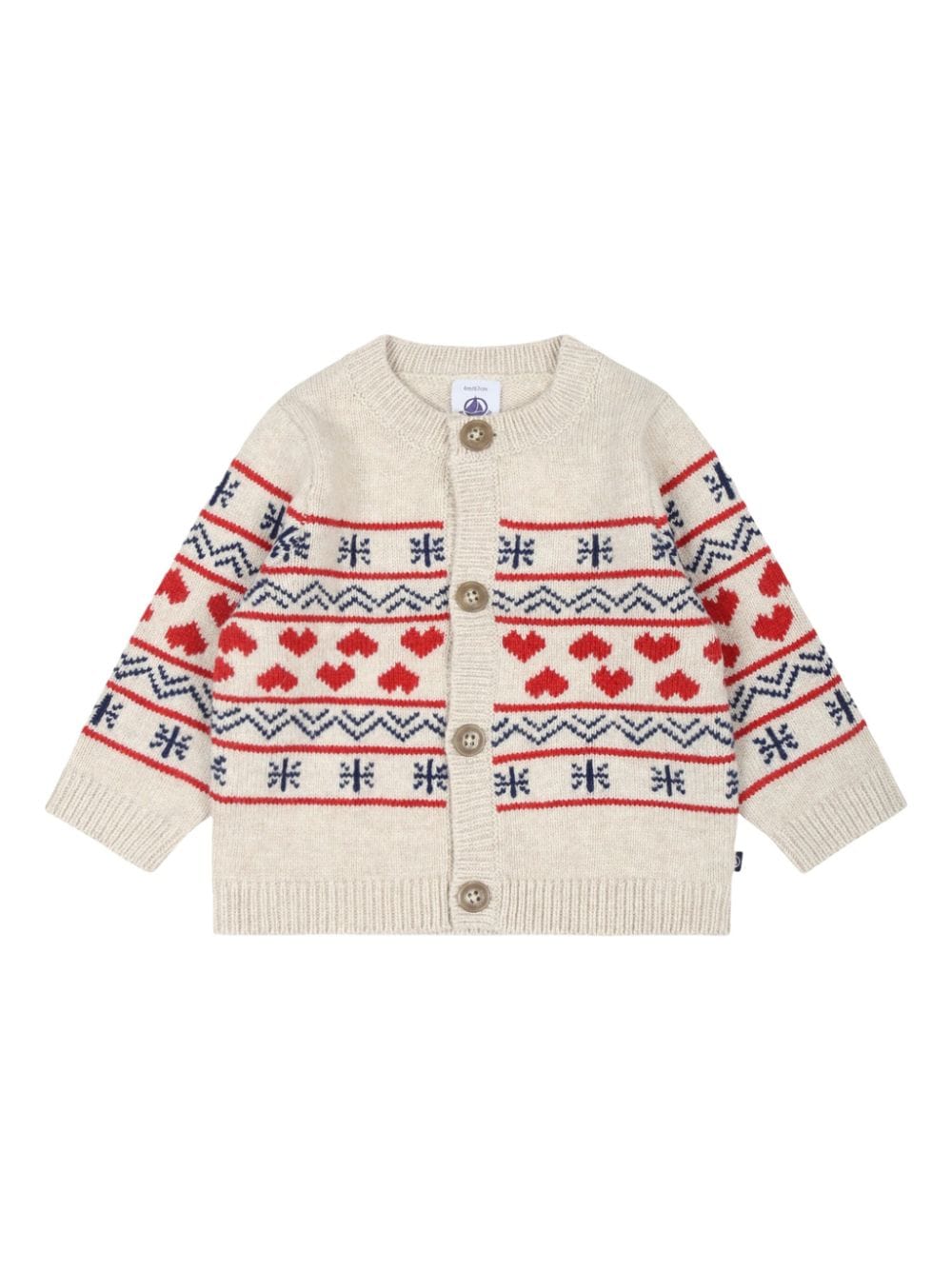 Petit Bateau jacquard cardigan - Neutrals von Petit Bateau