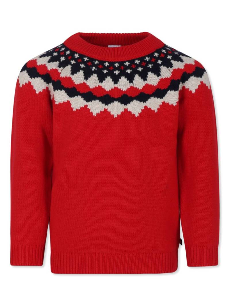 Petit Bateau jacquard sweater - Red von Petit Bateau