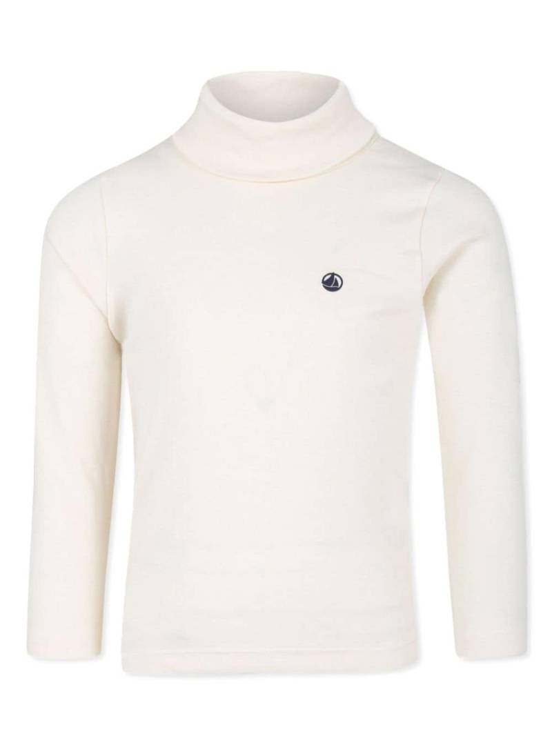 Petit Bateau logo-print sweatshirt - White von Petit Bateau