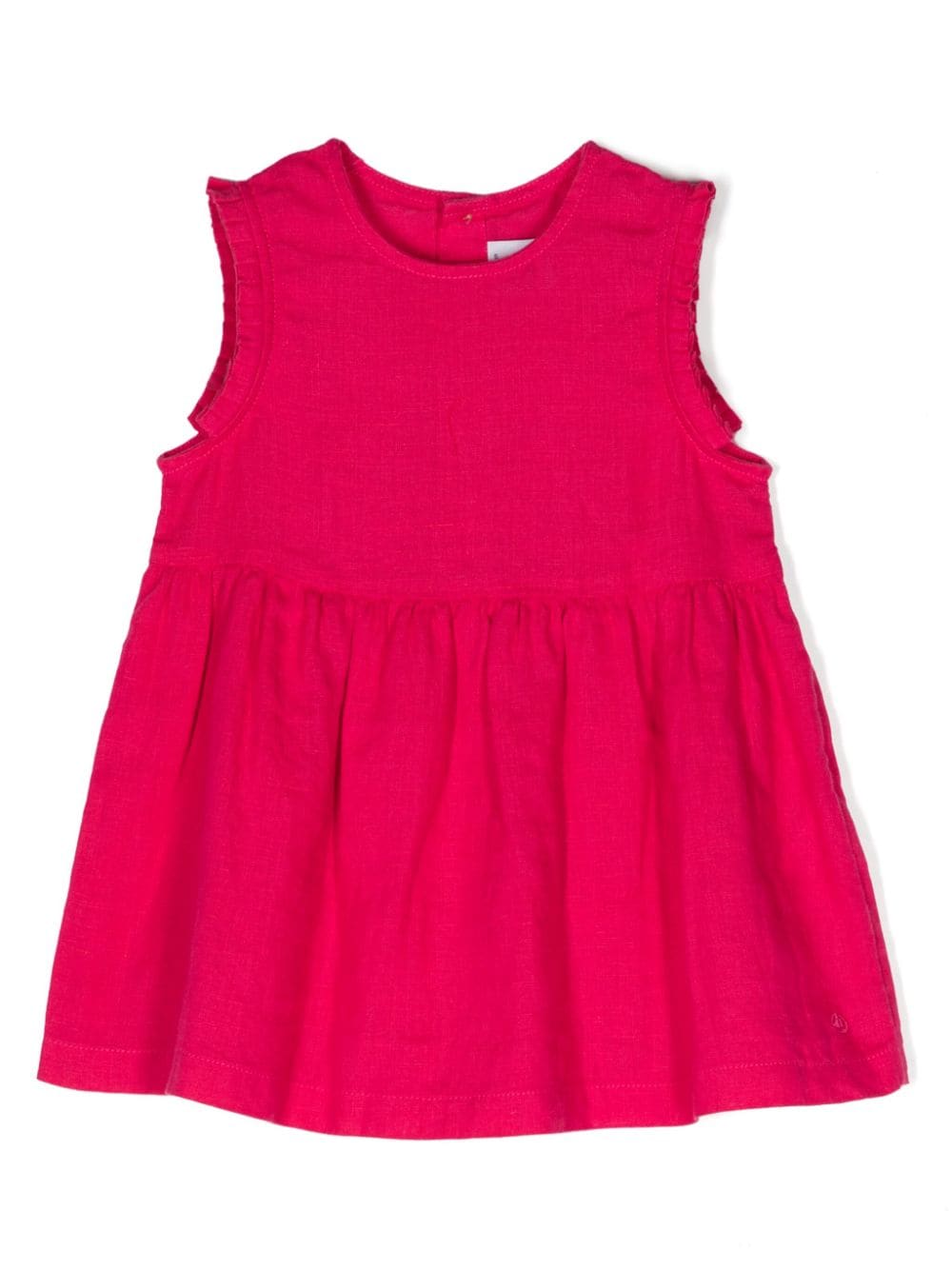 Petit Bateau ruffled flared linen dress - Pink von Petit Bateau